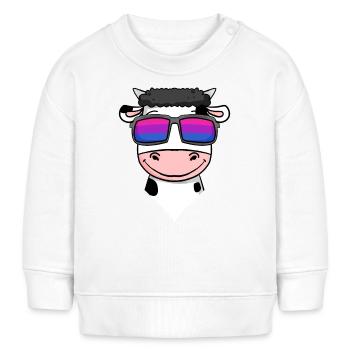 Cadeau de vache bisexuelle - Sweat bébé bio Stanley/Stella - blanc - Devant