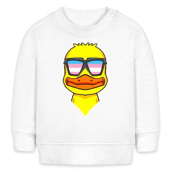 Transgender Transsexuell Ente Geschenk - Baby Organic Sweatshirt Baby Changer von Stanley/Stella - Weiß - Vorne