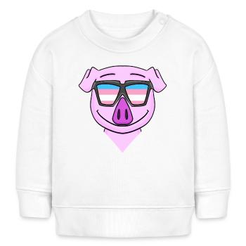 Transgender Transsexuell Schwein Geschenk - Baby Organic Sweatshirt Baby Changer von Stanley/Stella - Weiß - Vorne