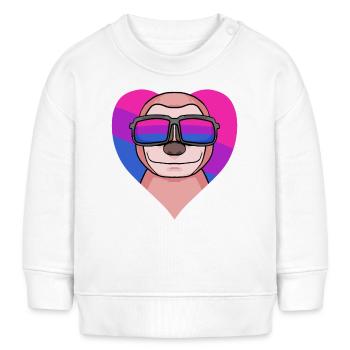 Bisexuell Faultier Geschenk - Baby Organic Sweatshirt Baby Changer von Stanley/Stella - Weiß - Vorne