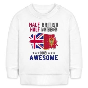 Half British Half Montenegrin - Baby Sweatshirt by Stanley/Stella - white - Front