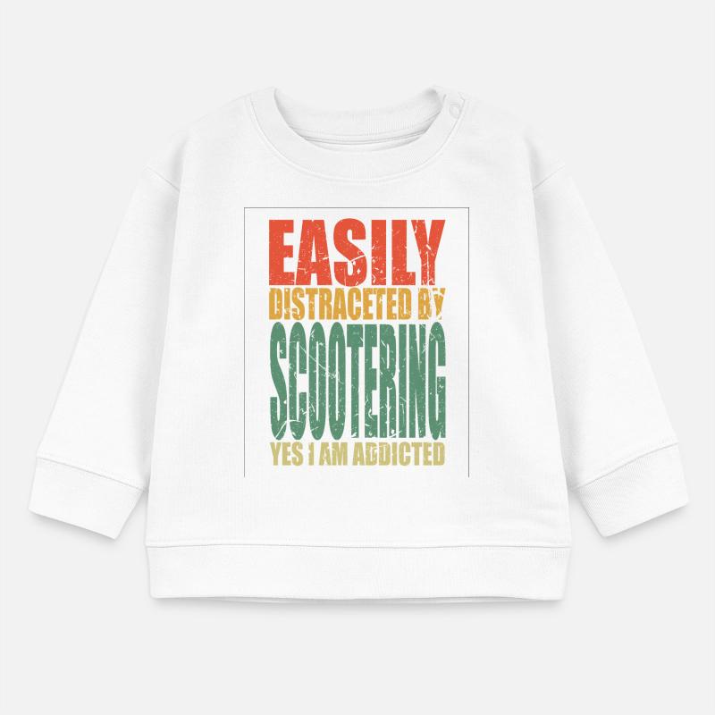 Scootering Spruch lustig Baby Organic Sweatshirt Baby Changer von Stanley/Stella