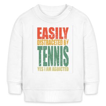 Le tennis dit drôle - Sweat bébé bio Stanley/Stella - blanc - Devant