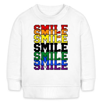 Smile Regenbogen - Baby Organic Sweatshirt Baby Changer von Stanley/Stella - Weiß - Vorne