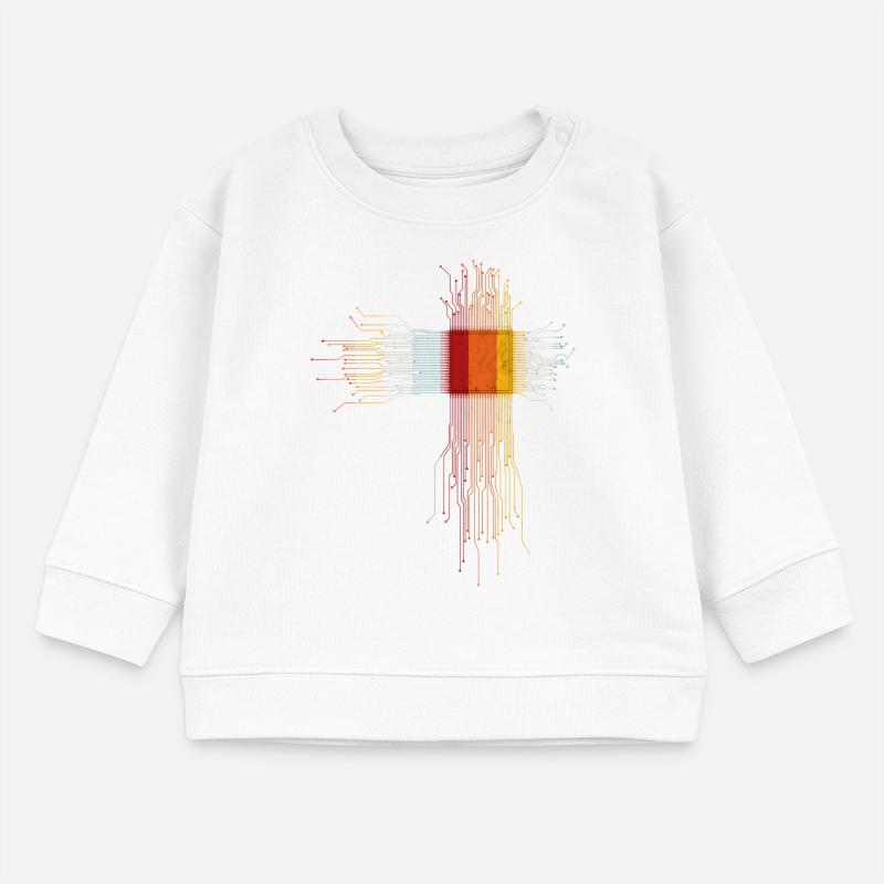 Retro CPU Processor Computer Scientist Electrician Baby Sweatshirt by Stanley/Stella