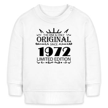 1972 - Baujahr 1972 - Jahrgang 1972 - Baby Organic Sweatshirt Baby Changer von Stanley/Stella - Weiß - Vorne