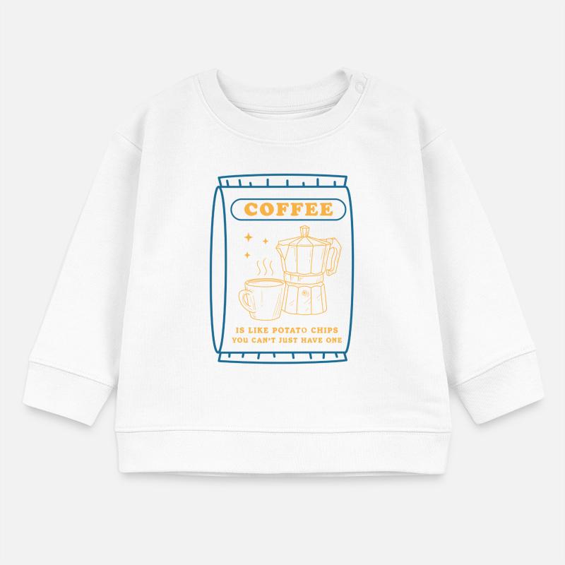 Kaffee Kaffeeliebhaber Kaffeetrinker Geschenk Baby Organic Sweatshirt Baby Changer von Stanley/Stella