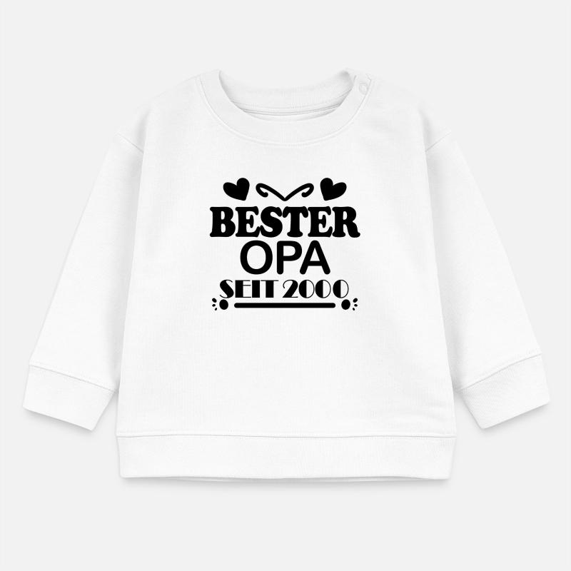 Bester Opa seit 2000 Baby Organic Sweatshirt Baby Changer von Stanley/Stella