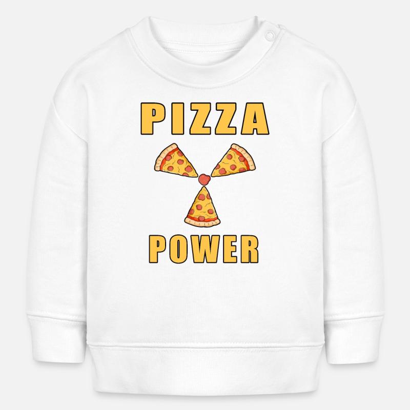 Puissance de la pizza - Sweat bébé bio Stanley/Stella - blanc