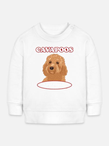 Cavapoo Hund Cavoodle Hundebesitzer Geschenk - Baby Organic Sweatshirt Baby Changer von Stanley/Stella - Weiß