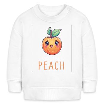 Peach Kawaii - Baby Sweatshirt by Stanley/Stella - white - Front