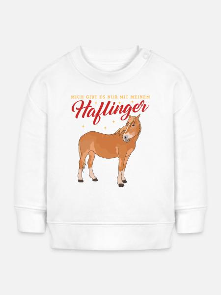 Haflinger Pferd Haffi Pferdebesitzer Geschenk - Baby Organic Sweatshirt Baby Changer von Stanley/Stella - Weiß