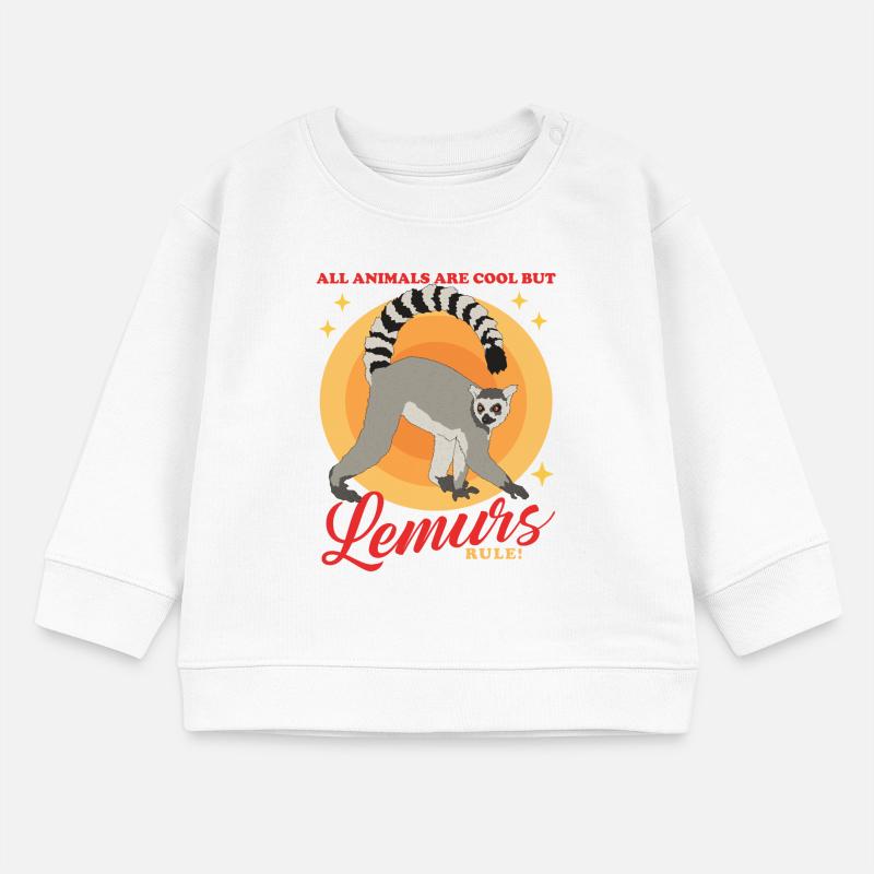 Lémuriens à queue annelée Cadeau de lémuriens à queue annelée Sweat bébé bio Stanley/Stella
