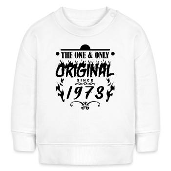 1973 - Baujahr 1973 - Jahrgang 1973 - Baby Organic Sweatshirt Baby Changer von Stanley/Stella - Weiß - Vorne