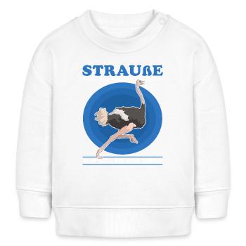 Strauß Vogel Straußenliebhaber Strauße Geschenk - Baby Organic Sweatshirt Baby Changer von Stanley/Stella - Weiß - Vorne
