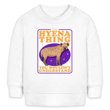 Hyène, hyène tachetée, cadeau hyène - Sweat bébé bio Stanley/Stella - blanc - Devant