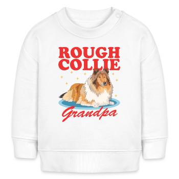 Collie Grandpa Rough Collies Longhair Collie Gift - Baby Sweatshirt by Stanley/Stella - white - Front