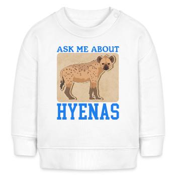 Hyène, hyène tachetée, cadeau de hyène - Sweat bébé bio Stanley/Stella - blanc - Devant
