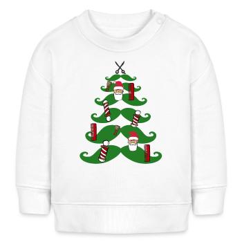 Salon de coiffure Noël - Sweat bébé bio Stanley/Stella - blanc - Devant
