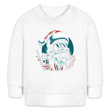 Père Noël Punk Rock N Roll Heavy Metal - Sweat bébé bio Stanley/Stella - blanc - Devant