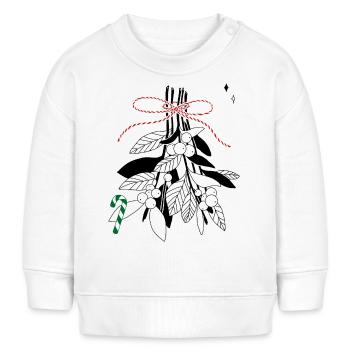 Zweige mit Schneebeeren - Baby Organic Sweatshirt Baby Changer von Stanley/Stella - Weiß - Vorne
