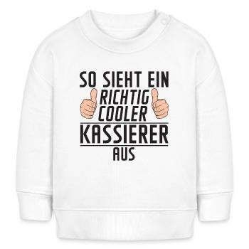 Kassierer | Spruch | lustig | Kasse - Baby Organic Sweatshirt Baby Changer von Stanley/Stella - Weiß - Vorne