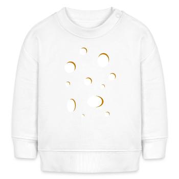 Carnaval Costume Fromage Emmental Trous Halloween - Sweat bébé bio Stanley/Stella - blanc - Devant