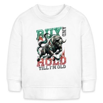 Finanzielle Freiheit Aktien Investor Börse - Baby Organic Sweatshirt Baby Changer von Stanley/Stella - Weiß - Vorne