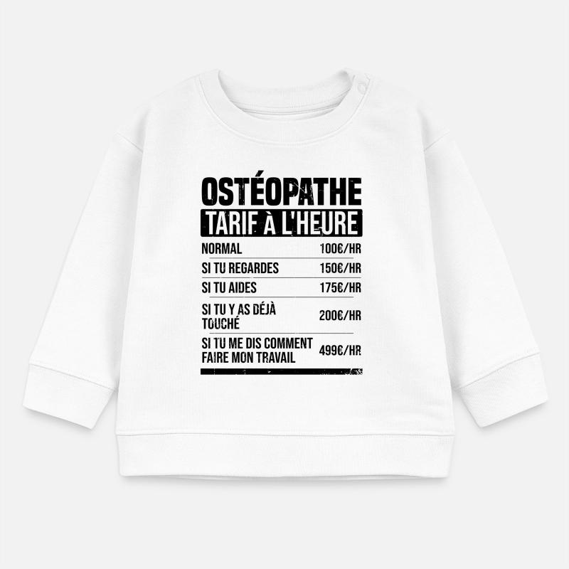 Osteopath Stundensatz Geschenkidee Humor Baby Organic Sweatshirt Baby Changer von Stanley/Stella