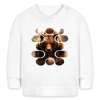 Evil grizzly bear. Nature, Adventure, Wild, Wilderness - Baby Sweatshirt by Stanley/Stella - white - Front