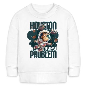 Âne - Houston Nous avons un problème - Sweat bébé bio Stanley/Stella - blanc - Devant