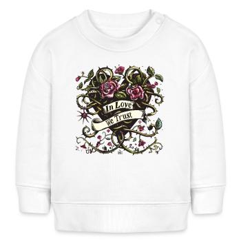 Dorniges Emblem der Zuneigung - Baby Organic Sweatshirt Baby Changer von Stanley/Stella - Weiß - Vorne