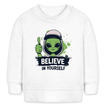 Confiance en soi galactique - Sweat bébé bio Stanley/Stella - blanc - Devant