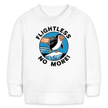 Penguin Jetpack Flight Design - Flightless no more - Baby Sweatshirt by Stanley/Stella - white - Front