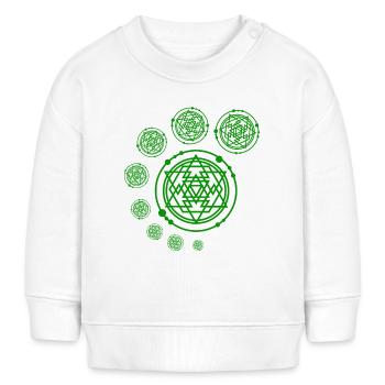 Kornkreis, extraterrestrisches Alien-Begegnungs-Wortspiel - Baby Organic Sweatshirt Baby Changer von Stanley/Stella - Weiß - Vorne