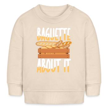 Baguette About It - Baby Organic Sweatshirt Baby Changer von Stanley/Stella - Natur - Vorne
