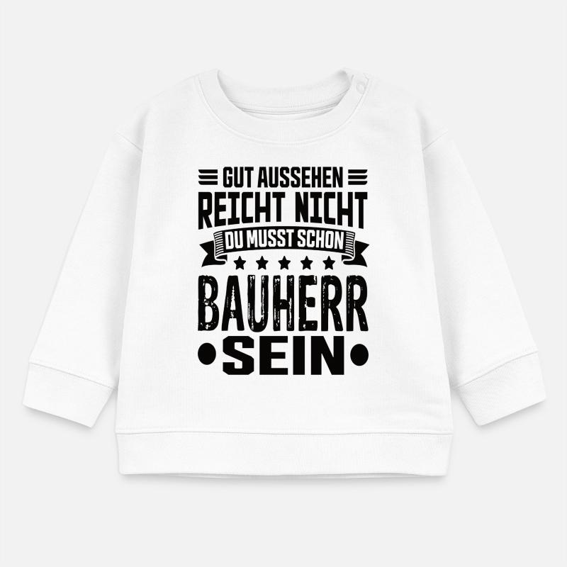 Constructeur Constructeur Constructeur de maison Maison Cérémonie d’achèvement Sweat bébé bio Stanley/Stella