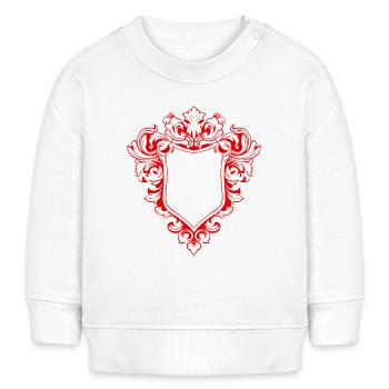 Bouclier Armoiries Symbole Blanc - Sweat bébé bio Stanley/Stella - blanc - Devant