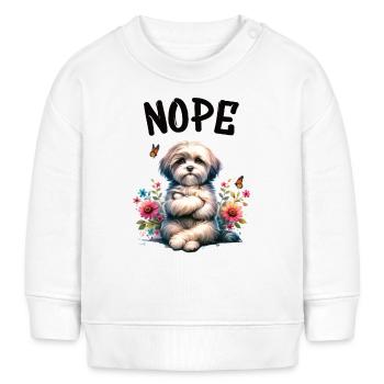 Drôle de dicton havanais non pour les amoureux des chiens - Sweat bébé bio Stanley/Stella - blanc - Devant