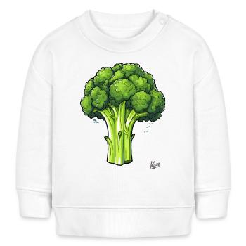 Le gros et mauvais brocoli - Sweat bébé bio Stanley/Stella - blanc - Devant