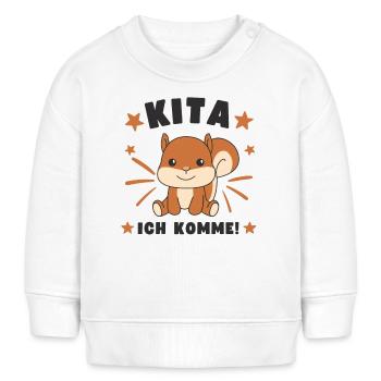 Kita Ich Komme Kitakind - Baby Organic Sweatshirt Baby Changer von Stanley/Stella - Weiß - Vorne