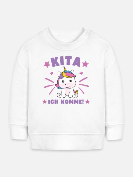 Kita j’arrive Kitakind - Sweat bébé bio Stanley/Stella - blanc