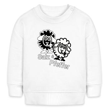 Sel et poivre drôle - Sweat bébé bio Stanley/Stella - blanc - Devant