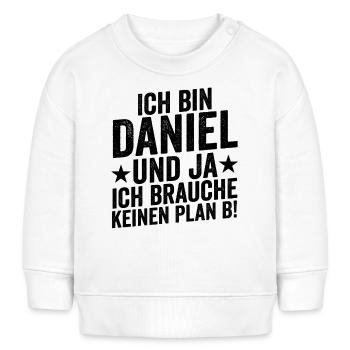 First name Daniel - Baby Sweatshirt by Stanley/Stella - white - Front
