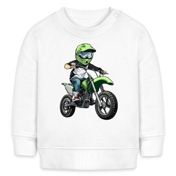 Motocross et moto tout-terrain pour les enfants - Sweat bébé bio Stanley/Stella - blanc - Devant