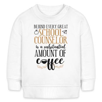 Conseiller scolaire Café derrière - Sweat bébé bio Stanley/Stella - blanc - Devant