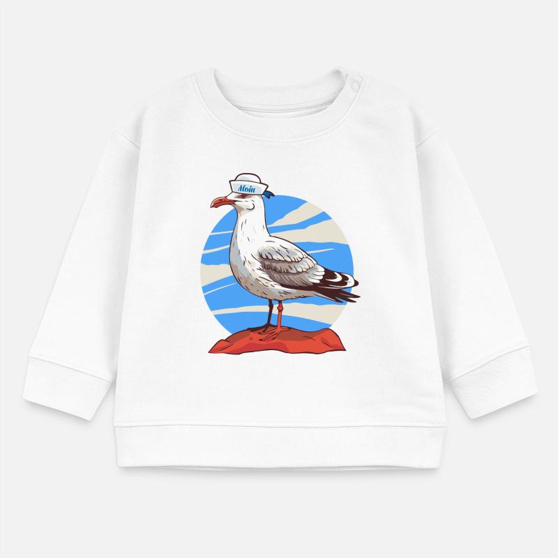 Möwe maritim Matrose Baby Organic Sweatshirt Baby Changer von Stanley/Stella