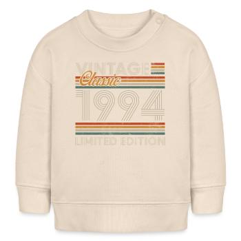 Vinatge 1994 Geburtstagsgeschenk - Baby Organic Sweatshirt Baby Changer von Stanley/Stella - Natur - Vorne
