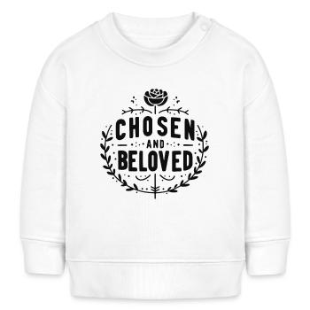 Auserwählt und geliebt - Baby Organic Sweatshirt Baby Changer von Stanley/Stella - Weiß - Vorne