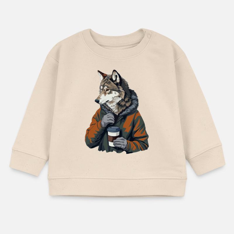 Wolf Baby Organic Sweatshirt Baby Changer von Stanley/Stella
